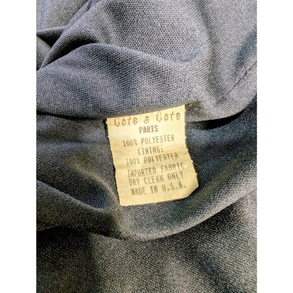 Vintage Côte à Côte Paris New York Black Sleeveless Low Back Maxi Dress Size S - Picture 7 of 7